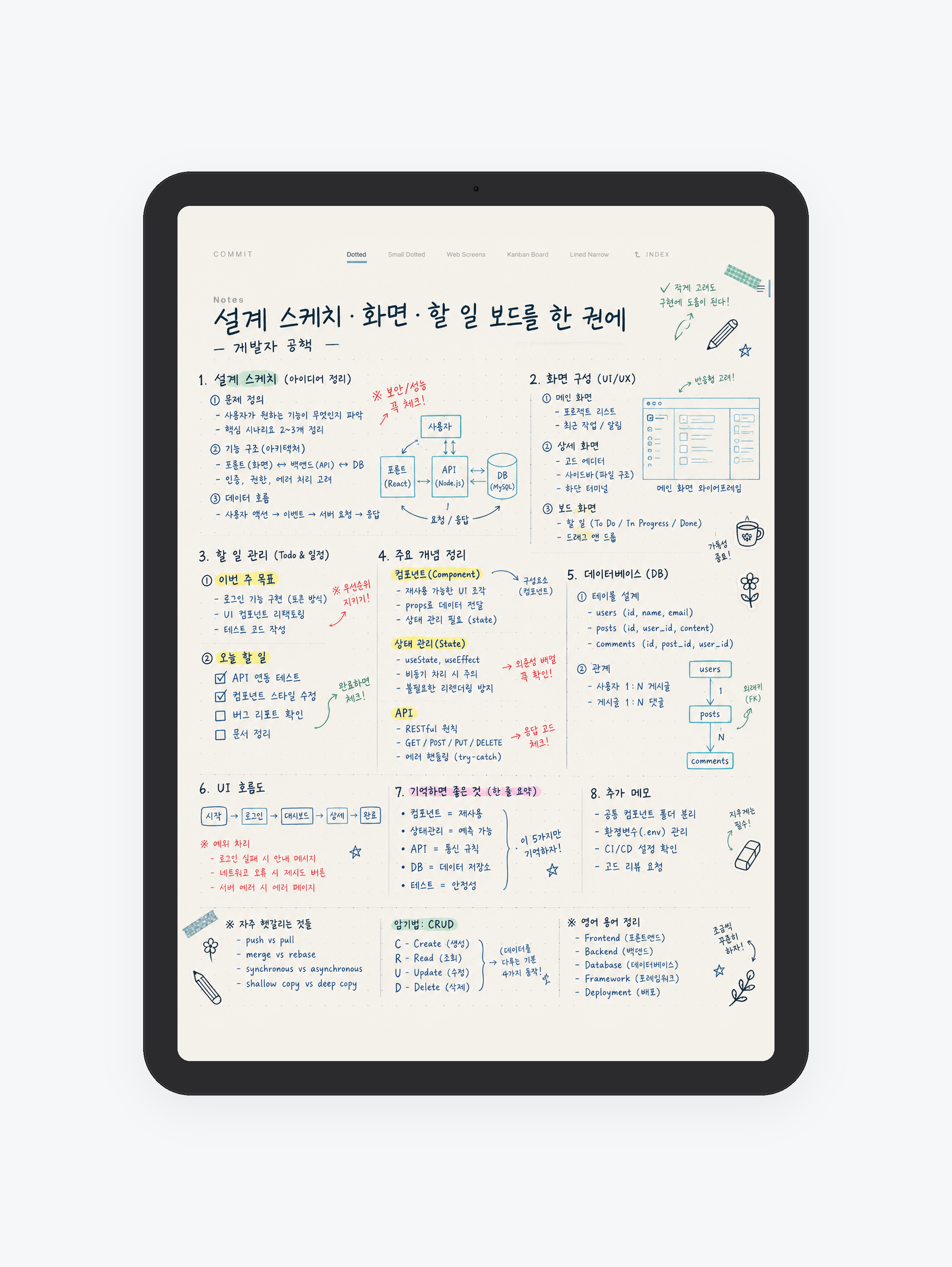 Commit · 개발자 공책 미리보기