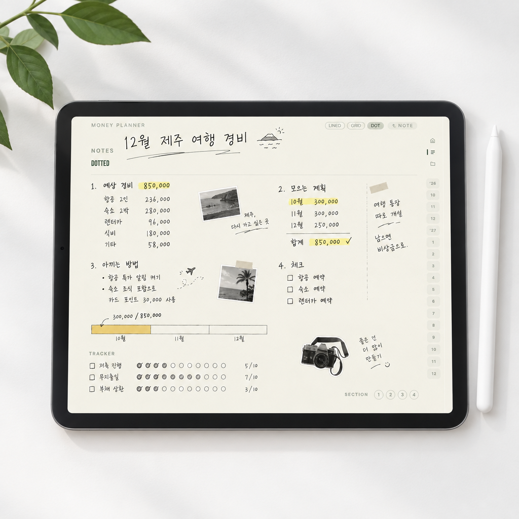 머니 플래너 · 가계부 표지