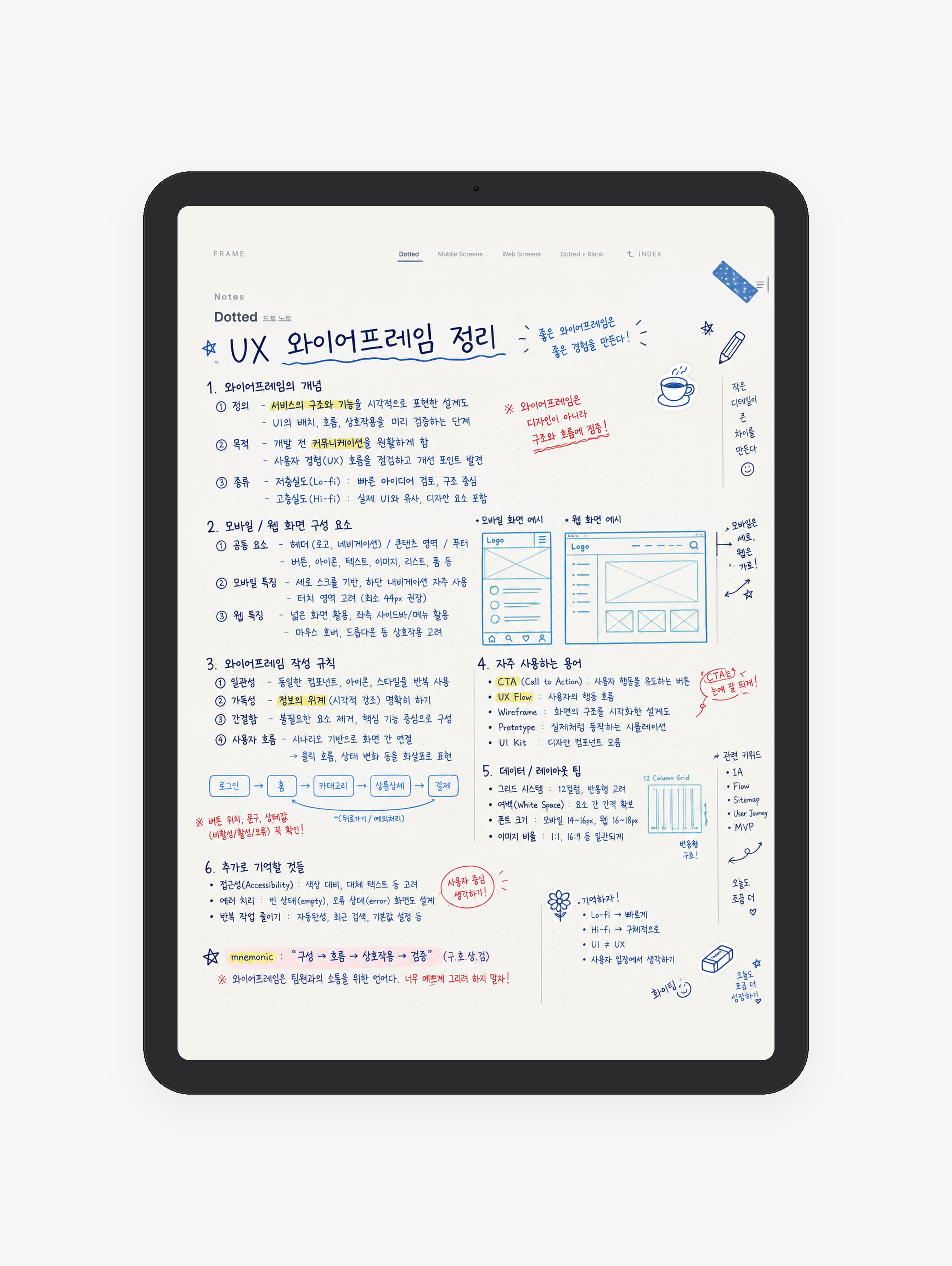 Frame · UX 디자이너 공책 미리보기