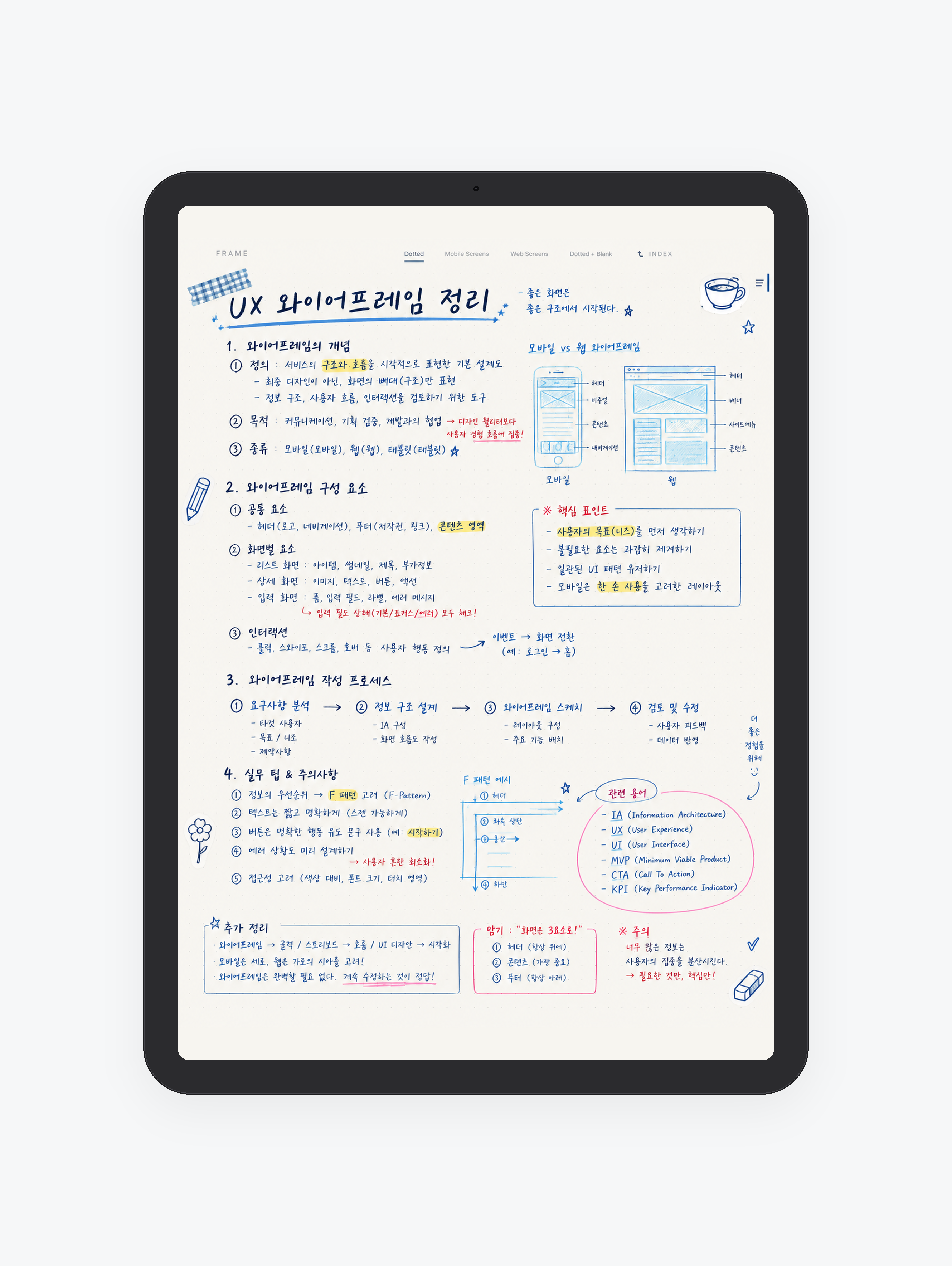 Frame · UX 디자이너 공책 미리보기