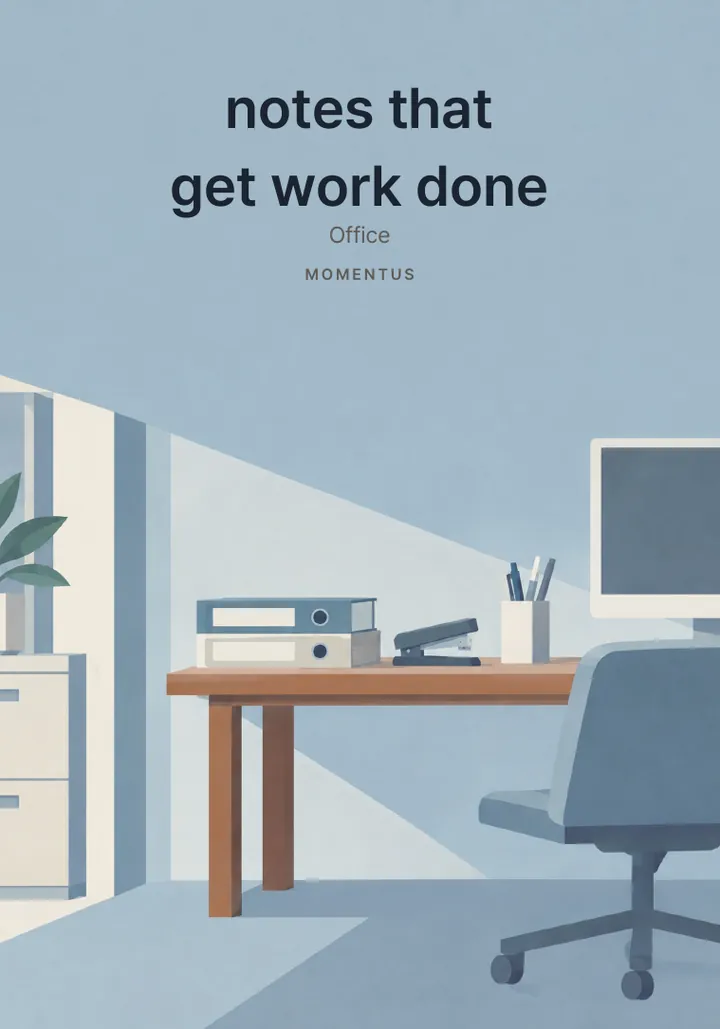 Office · 업무 줄 공책 표지