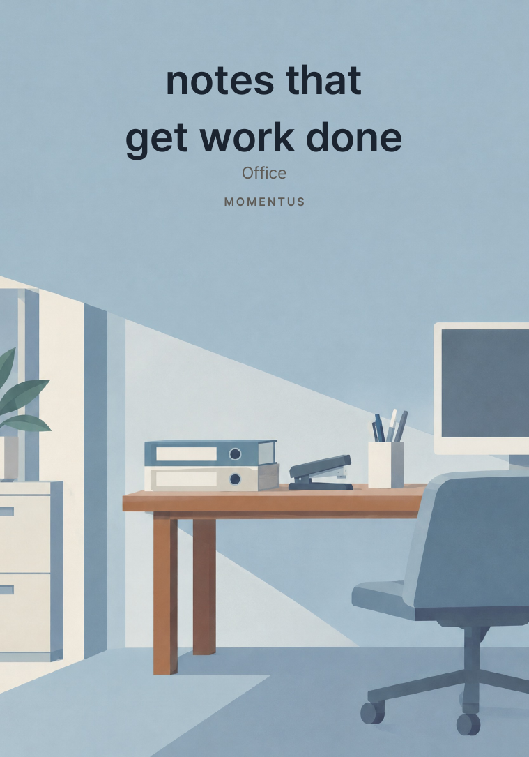 Office · 업무 줄 공책 표지