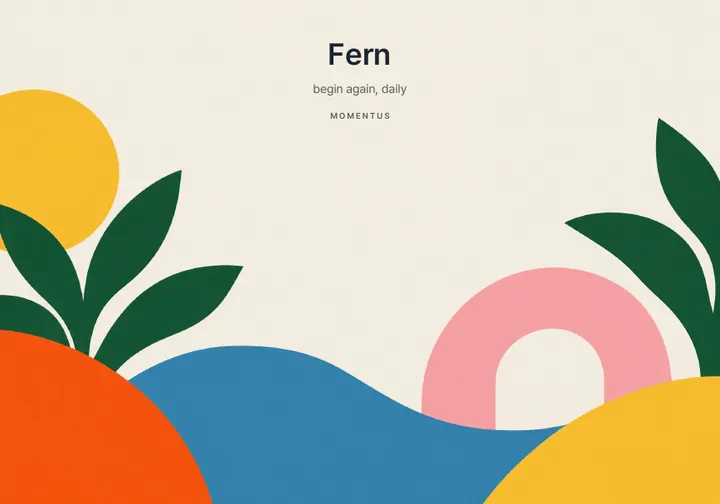 Fern · 매일 감사 세 가지 저널 표지